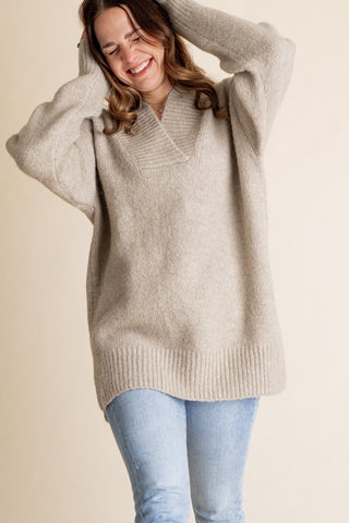 Thought For A Thought V Neck Sweater