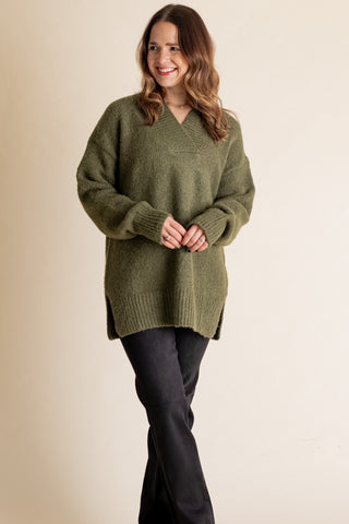 Thought For A Thought V Neck Sweater