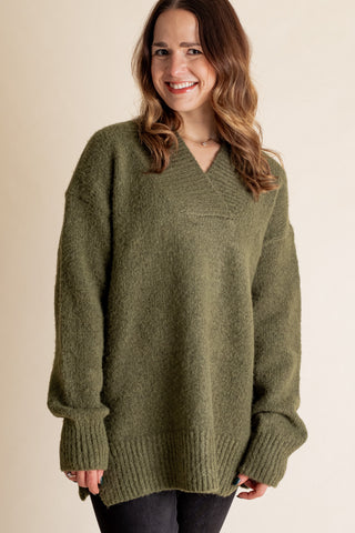 Thought For A Thought V Neck Sweater