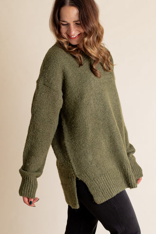 Thought For A Thought V Neck Sweater