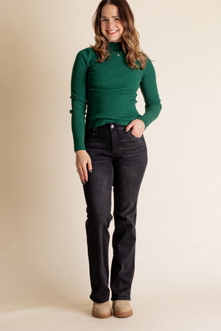 Aspen Mid Rise Slim Straight Jeans