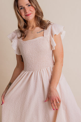 Ready For Action Smocked Midi Dress *Final Sale*