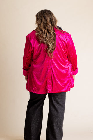 Sealed The Deal Velvet Blazer - CURVY