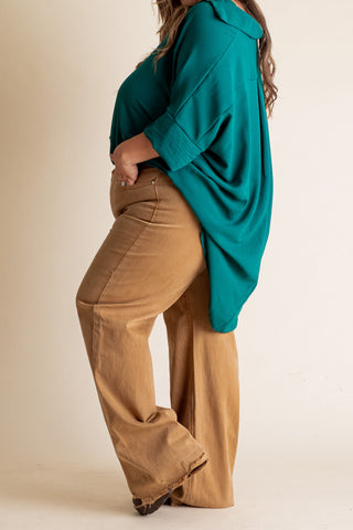 Grace High Rise Wide Leg Pants - CURVY *Final Sale*