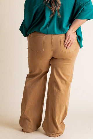 Grace High Rise Wide Leg Pants - CURVY *Final Sale*