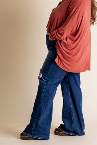 Kimber High Rise Wide Leg Jeans - CURVY