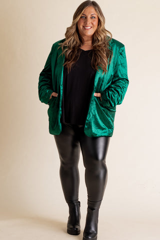 Hopelessly Devoted Faux Leather Leggings - CURVY