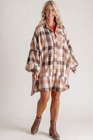 Miss Who I Was Oversized Shirt Dress