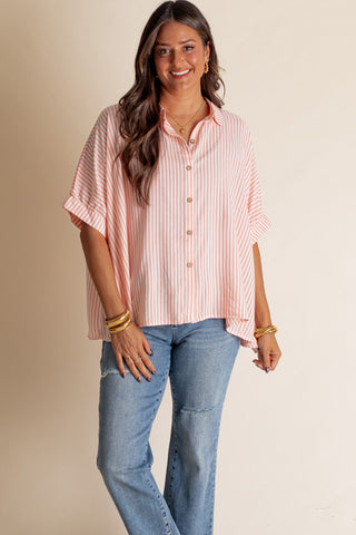 Total Tranquility Button Down Top