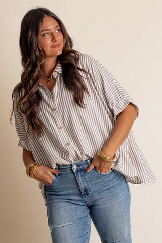 Total Tranquility Button Down Top