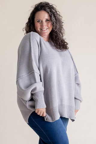 Slow Mornings Oversized Sweater - CURVY