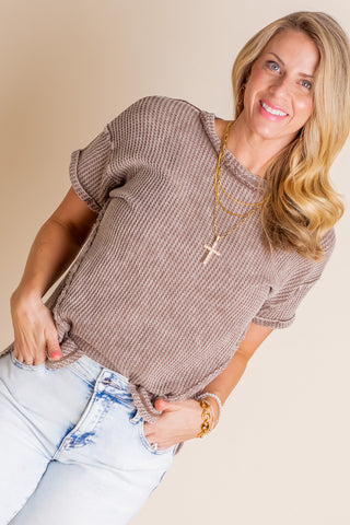 Ever Since You Waffle Knit Top *Final Sale*