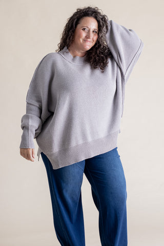 Slow Mornings Oversized Sweater - CURVY