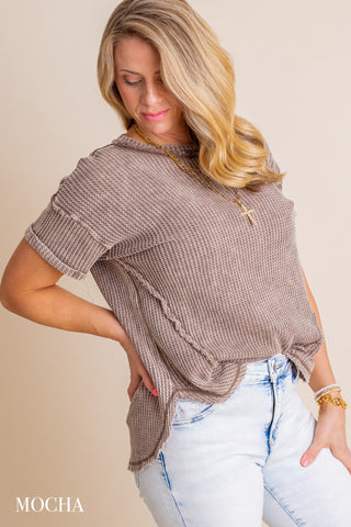 Ever Since You Waffle Knit Top *Final Sale*