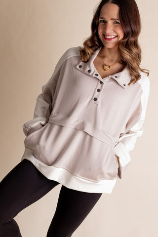 For The Best Button Pullover