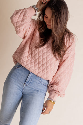 What They Say Quilted Sweatshirt