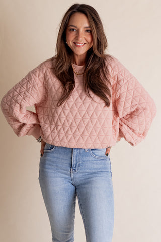 What They Say Quilted Sweatshirt