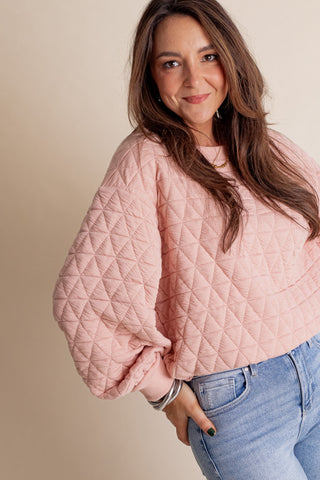 What They Say Quilted Sweatshirt