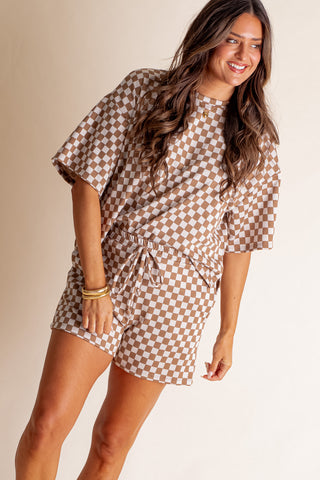 Better With You Checkered Top and Shorts Set