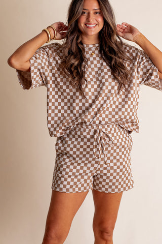 Better With You Checkered Top and Shorts Set