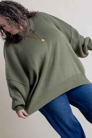 Slow Mornings Oversized Sweater - CURVY