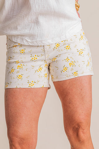 Flora Mid Rise Flower Print Shorts *Final Sale*