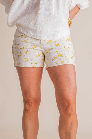 Flora Mid Rise Flower Print Shorts *Final Sale*