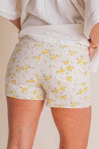 Flora Mid Rise Flower Print Shorts *Final Sale*