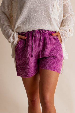 Away We Go Washed Muslin Shorts