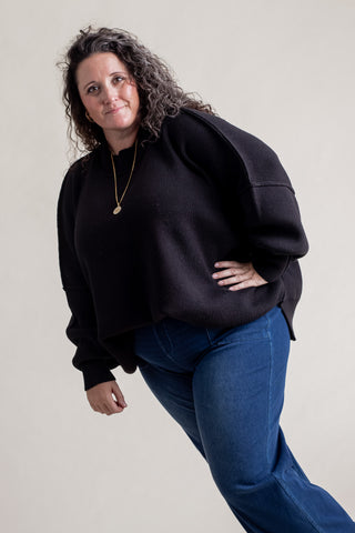 Slow Mornings Oversized Sweater - CURVY