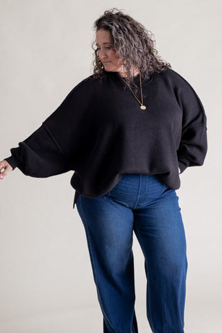 Slow Mornings Oversized Sweater - CURVY