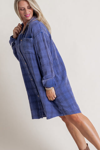 Holding On Oversized Shirt Dress *Final Sale*