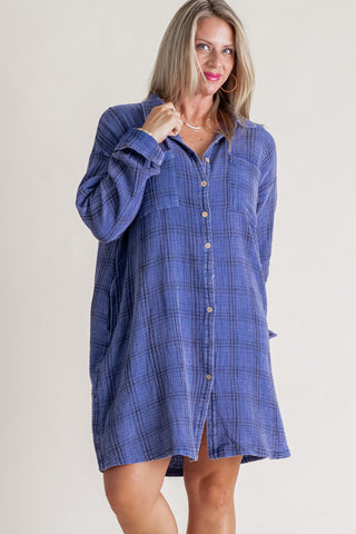 Holding On Oversized Shirt Dress *Final Sale*