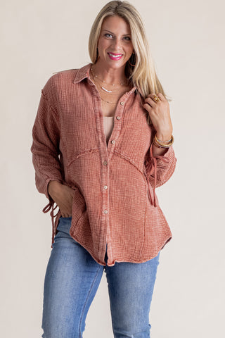 Final Countdown Button Down Top