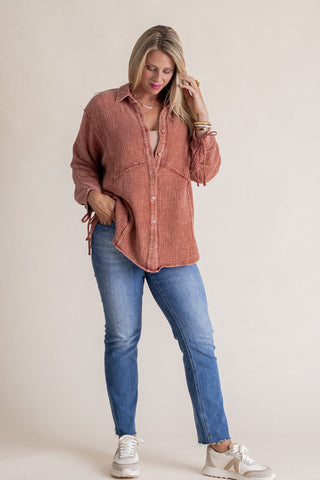 Final Countdown Button Down Top