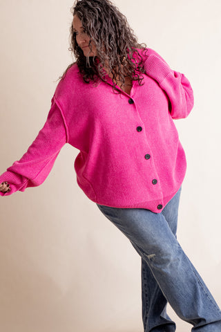 Bundle Me Up Button Front Cardigan - CURVY