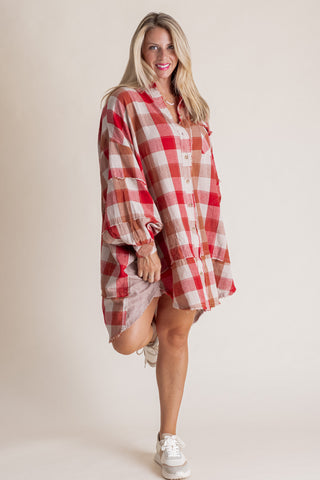 Miss Who I Was Oversized Shirt Dress