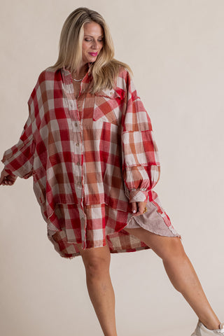 Miss Who I Was Oversized Shirt Dress