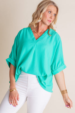 Serene Springs V Neck Top *Final Sale*