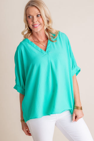 Serene Springs V Neck Top *Final Sale*