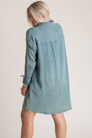 Holding On Oversized Shirt Dress *Final Sale*