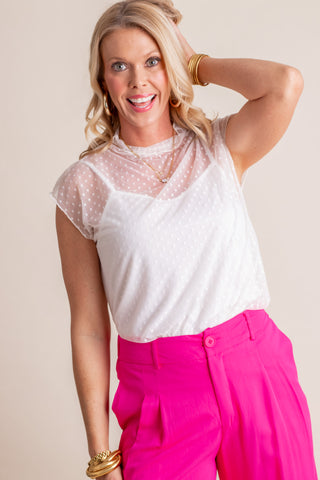 Bayside Sheer Sleeveless Top *Final Sale*