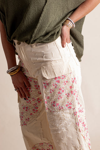 Floral Dreams Denim Pants