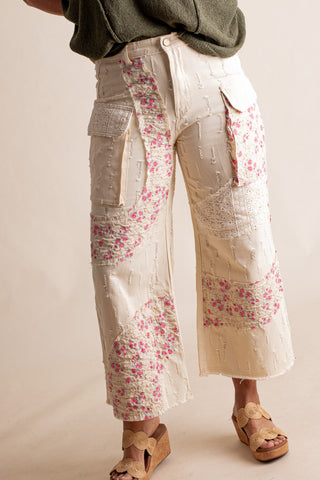 Floral Dreams Denim Pants