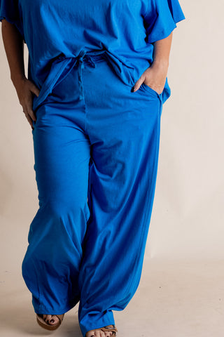 Love Is Everything Wide Leg Lounge Pants - CURVY