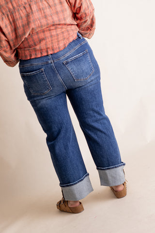 Payton High Rise Cuffed Jeans - CURVY