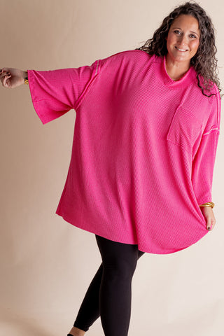 Only Go Forwards Oversized Urban Ribbed Tunic