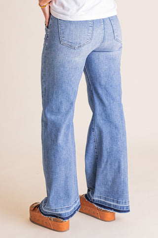 Brandi High Rise Wide Leg Risen Jeans