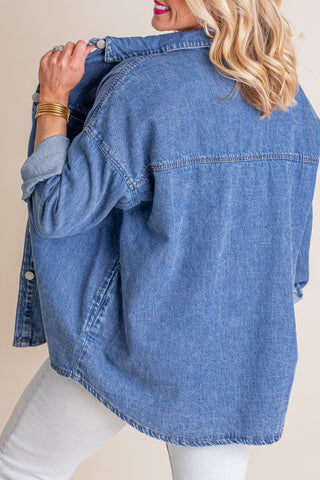 Bring Me Home Oversized Denim Shacket *Final Sale*