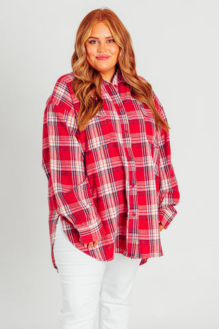 What You're Missing Flannel - CURVY *Final Sale*